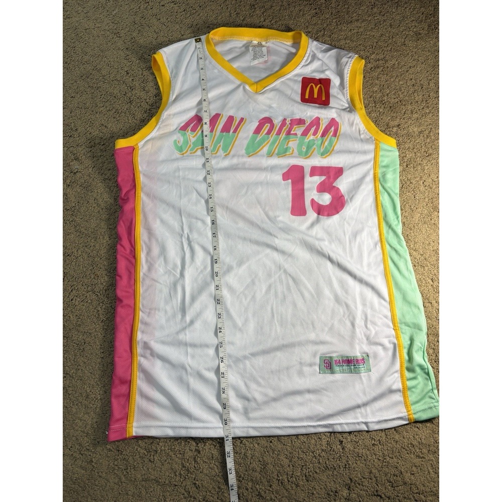 San Diego Padres Manny Machado #13 City Connect Basketball Jersey Large SGA - Picture 5 of 6